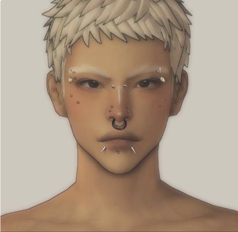 Double eyebrows, bridge , high nostril ,nostril, anti eyebrow, snake bites , septum Eyebrow Piercing Names, Sims 4 Nose Bridge Piercing, Nose Bridge Piercing Men, Piercings Men Aesthetic, Anti Eyebrow Piercing Men, Snake Oc Art, Sims 4 Snake Bites, Facial Piercings Men, Snake Bites Men