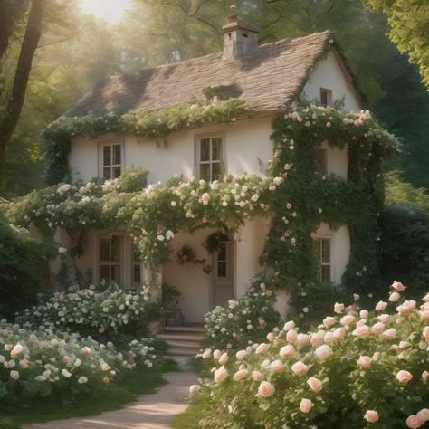 Cottage Dream House, Cottage Princess, Cottagecore House, Cottage Core House, Aesthetic Cottage, Fairytale House, Cottage Aesthetic, Fairytale Cottage, House Cottage