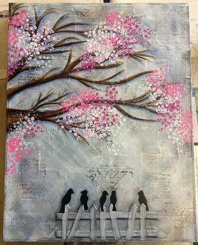 Mixed media canvas in a class with Michelle Webb @ Art From The Heart | Flickr - Photo Sharing! Kunstjournal Inspiration, Mixed Media Art Canvas, Mixed Media Crafts, Painting Media, Lukisan Cat Air, Arte Sketchbook, Mixed Media Art Journaling, Mix Media, Mixed Media Painting