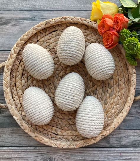 Neutral Easter Decor on Etsy - little blonde mom Modern Seasonal Decor, Subtle Easter Decor, Easter Wooden Decor, Wooden Easter Decor, Easter Decor Ideas For The Home, Macrame Easter Decoration, Spring Decorating Ideas For The Home, Spring House Decorations, Minimalist Easter Decor