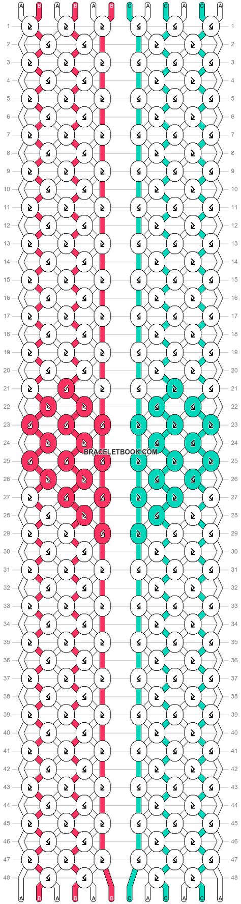 Half Heart Pattern Bracelet, Matching Bracelets Pattern, Bracelet Patterns Template, Matching Friendship Bracelets Patterns, Matching Bracelet Patterns, Friendship Bracelet Normal Pattern, Cat Friendship Bracelet Pattern, Summer Bracelets Patterns, Half Heart Bracelet Pattern