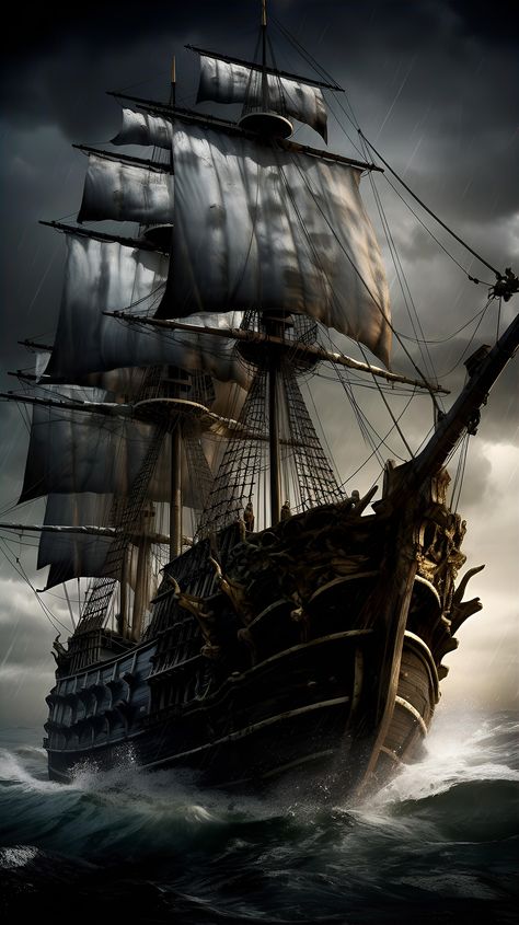 Download this image for Free on Zwin.io Pirate Ship Front View, Old Ship Aesthetic, Pirate Ship Artwork, Fantasy Pirate Ship Design, Futuristic Pirate Ship, Black Pearl Ship Wallpaper, Pirate Ship Reference, Pirate Ship Aesthetic, Pirate Ship Wallpaper