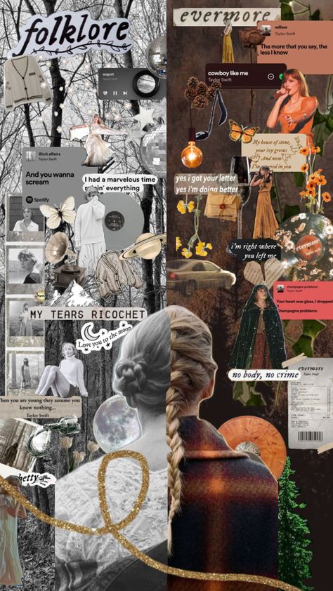 Folklore And Evermore, Evermore Aesthetic, Taylor Outfits, Folklore Evermore, Music Vibes, Collage Board, Taylor Smith, Mirror Ball, You Left Me