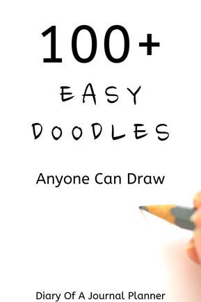 Find super Easy doodles that anyone can draw. These easy things to draw are fun and look fantastic in notebooks and Bullet Journals. #doodles #easydoodles #doodling #bulletjournaldoodles #howtodraw