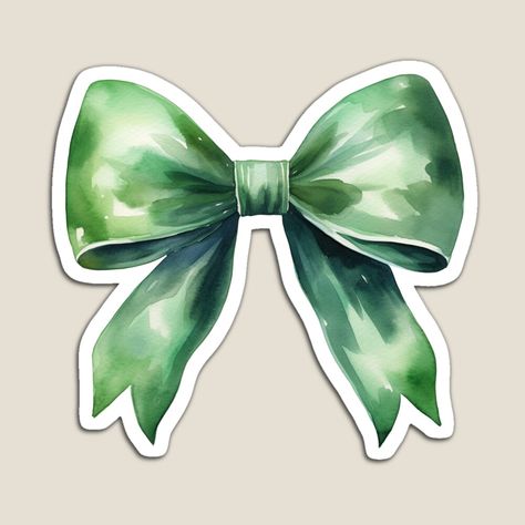 Get my art printed on awesome products. Support me at Redbubble #RBandME: https://www.redbubble.com/i/magnet/Green-Ribbon-Bows-Christmas-Bow-by-My-Magic-World/155642378.TBCTK?asc=u Green Poster Ideas, Green Stickers Printable, Cute Green Stickers, Cute Printable Stickers, Green Scrapbook, Green Typography, Green Stickers, Ribbon Sticker, Magic Stickers