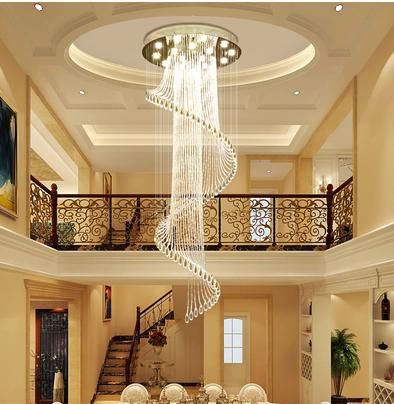 Products – Lighting Shopper 2 Story Foyer Chandelier, Unique Stairs, Modern Chandelier Foyer, Lightning Ideas, Glamorous Aesthetic, Large Entryway, Foyer Staircase, Entryway Chandelier, Types Of Ceilings