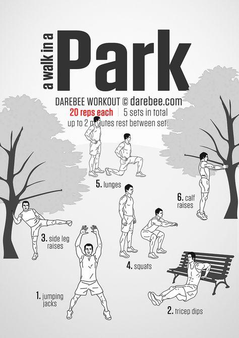 Next time you take a walk in the park add this routine! Park Workout Park Exercises, Playground Workout, Kids Workout, Park Workout, 100 Workout, Outdoor Exercises, Street Workout, Walk In The Park, Take A Walk