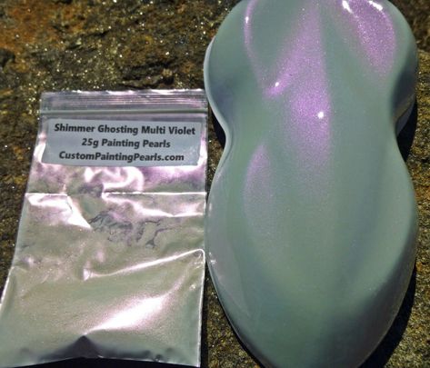 SHIMMER GHOSTING MULTI Violet Pearl Pigment Auto Lacquer Clearcoat - $11.99. Thanks for visiting CustomPaintingPearls. We have over 45 combined years of service in the pigment business & directly worked with paint manufactures in Germany, S. Korea, & the USA. This listing is for our Ghosting Shimmer Violet Pigment Pearl Pigments are used by HOK, PPG, Sherwin-Williams, or Dupont in their automotive paints & finishes. Add a perfect effect to your:Custom Paint (Cars,Truck,Hotrods,Harley,Imports,Ra Chippy Painted Furniture, Car Paint Colors, Kustom Paint, Motorcycle Paint Jobs, Candy Paint, Chameleon Color, Pearl Paint, Cool Car Accessories, Custom Cars Paint