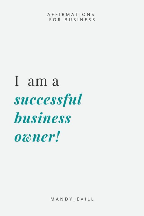 Affirmations for Business Business Owner Motivation, Business Owner Quote, Business Affirmations, Ceo Mindset, Business Vision Board, Success Quotes Business, Quotes Dream, Affirmation Board, Small Business Quotes