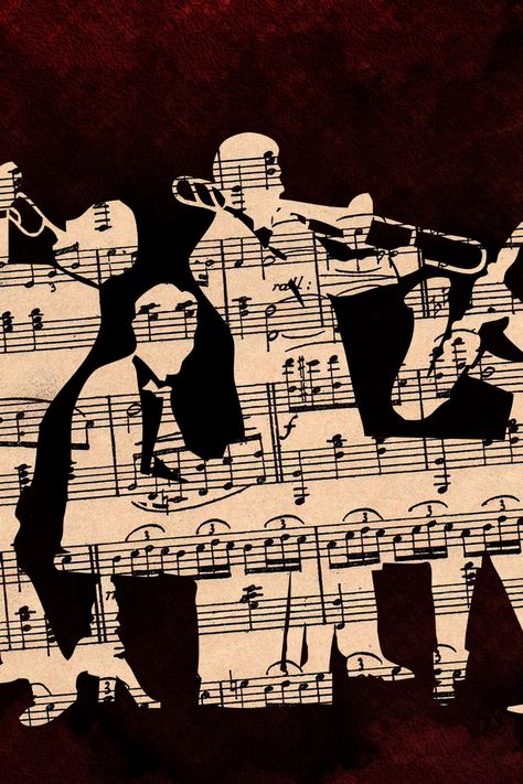 Jazz Piano Art, 40s Jazz Aesthetic, Art On Music Sheets, Jazz Inspired Art, Art Gcse Music Theme, Jazz Illustration Vintage, Abstract Jazz Art, Jazz Piano Aesthetic, Music In Art