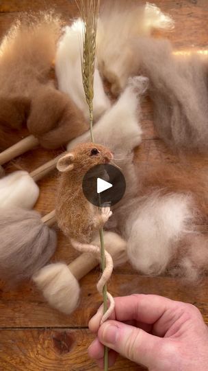 How to make a needle felted harvest mouse | ‼️ This post comes with a cuteness warning ‼️ Here’s a sneak peak of my next needle felting project as part of my membership group. The rather wonderful... | By Birdie and Blossom | Hello. I'm excited to share a
sneak peek of the next needlefelting project as part
of the Birdie and Blossom membership group. So it's
harvest mice. There will be two within this woolsculpture and
they are presented in a way where the woolsculpture will
hold onto the various presentation ideas. So in this
case it's just a simple strand of wheat. Um but it's looking
really I'm really pleased with it. Focused very much on detail
even though it's tiny. Um there are still many hours of work on
this. So we've got those tiny little toes and digits and some
of the most gorge Harvest Mice, Felted Sculpture, Felt Mice, Felting Diy, Felted Jewelry, Harvest Mouse, Needle Felted Mouse, Christmas Mice, Dinner Decor