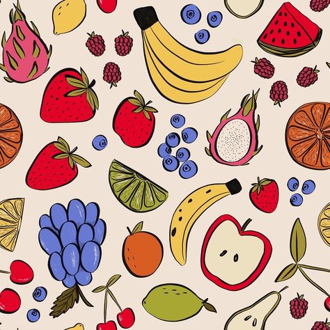 Space on the grid for my 🍌 TUTTI FRUTTI 🍌 prompt for @melanie.johnsson #thepatternchallengebymel ❤️ #surfacepatterndesign #patterndesign #licensingart Pattern Designs, Fruit, Wallpapers, Conversational Prints, Fruit Pattern, Tutti Frutti, Summer Wallpaper, Art Licensing, Surface Pattern Design