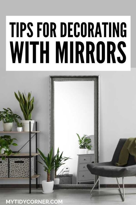 Mirror, mirror on the wall, discover how to decorate with mirrors and make your home the fairest of them all. Mirror decor is the key to unlocking a world of style and sophistication. Illuminate your space with our expert tips on using mirrors strategically. Here are expert tips for decorating with mirrors in your living room, bedroom etc. You will find these mirror decor ideas helpful. Wall Decor Mirror And Pictures, Hall Mirror Ideas Narrow Hallways, Large Mirror Living Room Decor, Mirror On Kitchen Wall, Floor Mirror Console Table, How To Style A Large Floor Mirror, Bedroom Wall Decor With Mirror, Mirror In The Dining Room, Vertical Mirrors On Wall Living Room
