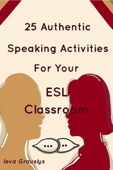 Do you feel like getting your students to speak English is a constant struggle?Have you used up all the resources you could think of and are now at a loss what to do next?Are you wondering where to find real-life materials that would spark an engaging conversation in your ESL classroom?Look no furth... Teach Activities, Esl Speaking Activities, Speaking Activities Esl, Esl Learning, Teaching English Language Learners, Esl English, Teaching Esl, English Lesson Plans, Esl Teaching Resources