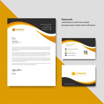 Professional creative letterhead and business card template | Premium Vector Letter Heads Design Creative, Workout Calender, Letterhead Designs, Letterhead Design Inspiration, Letterhead Format, Letterhead Logo, Letterhead Template Word, Company Letterhead Template, Letter Pad