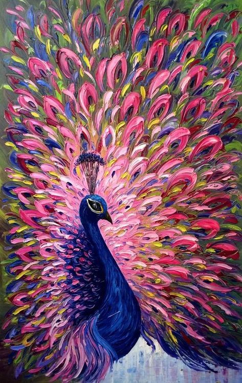 10 Beautiful Acrylic Painting Ideas to try! - Artist Singapore Kollage Konst, Trin For Trin Tegning, Beautiful Acrylic Painting, Seni Pastel, Acrylic Painting Ideas, Siluete Umane, Peacock Painting, Peacock Art, Simple Acrylic Paintings