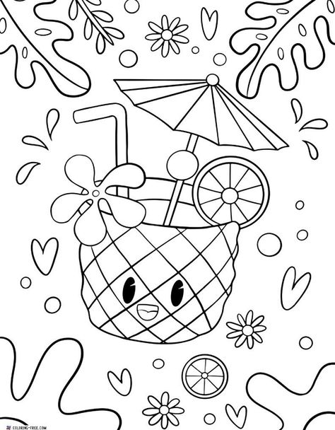 Summer Coloring Pages (Free Printables) Summer Beach Coloring Pages, End Of School Year Coloring Pages Free, Summer Color By Number Free Printable, Lake Coloring Pages, Cute Summer Coloring Pages, Free Printable Coloring Pages For Kids, Summer Coloring Pages Free Printable, May Coloring Pages, Relaxing Illustration