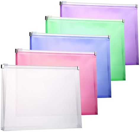 Amazon.com : Plastic Envelopes, TIENO 5PCS Legal Size Poly Zip Envelope with Zipper, Expanding Plastic Zip Envelopes for Home Office School : Office Products Document Folder, Travel Pack, Plastic Envelopes, Jam Paper, Documents Organization, Mailing Envelopes, Wallet Pouch, Sheet Sizes, Paper Envelopes