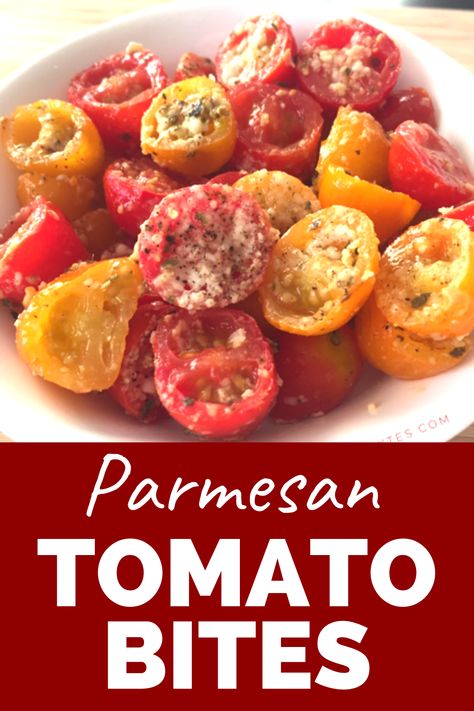 Snacking Tomato Recipes, Cherry Tomatoes Side Dish, Roasted Cherry Tomato Recipes Appetizers, What To Do With Yellow Cherry Tomatoes, Midnight Snack Tomato, Broiled Tomatoes Parmesan, Cherry Tomato Snack, Cherry Tomatoes Appetizers, Mini Tomatoes Recipes