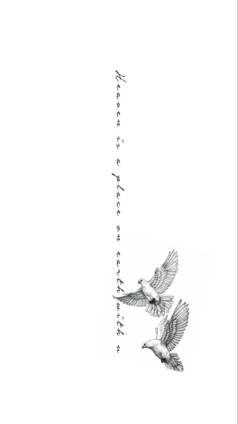 Earth To Heaven Tattoo, Made In Heaven Spine Tattoo, Dove Tattoo On Back, Dove With Initial Tattoo, Dove Tattoos Small, Dove Spine Tattoo, Dove And Hummingbird Tattoo, Dove Rib Tattoo, Men Dove Tattoo