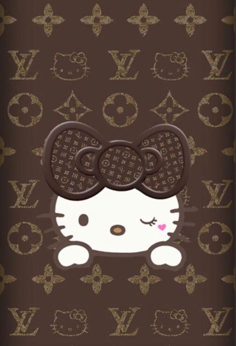 Dior Iphone Wallpaper, Hello Kitty Louis Vuitton, Louis Vuitton Wallpaper, Louis Vuitton Background, Brand Wallpaper, 헬로키티 배경화면, Louis Vuitton Iphone Wallpaper, Charmmy Kitty, Hello Kitty Themes