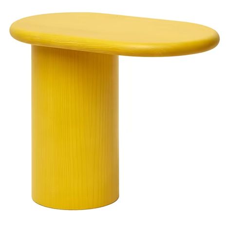 Italian High End Side Tables | Artemest Yellow Side Table, Sofa Height, Attractive Style, Marble End Tables, Yellow Wood, Yellow Marble, Low Coffee Table, Elongated Oval, Wood End Table