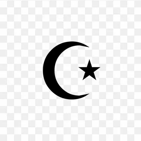 Islam Crescent Moon, Islam Symbol Aesthetic, Traditional Tattoo Woman, Moon Star Tattoo, Islamic Png, Star Png, Tattoo Woman, Silhouette Images, Aesthetic Tattoo