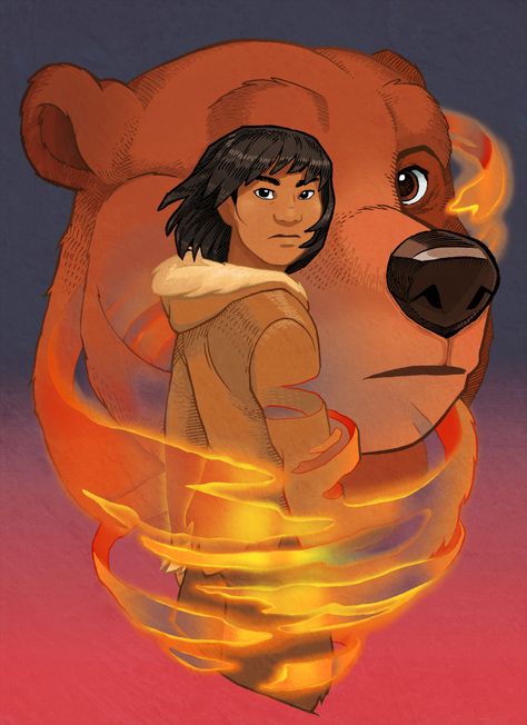 Kenai Brother Bear, Brother Bear Tattoo, Brother Bear Art, Anastacia Disney, Bear Images, Brother Bear, Bear Drawing, Pinturas Disney, Wallpaper Iphone Disney