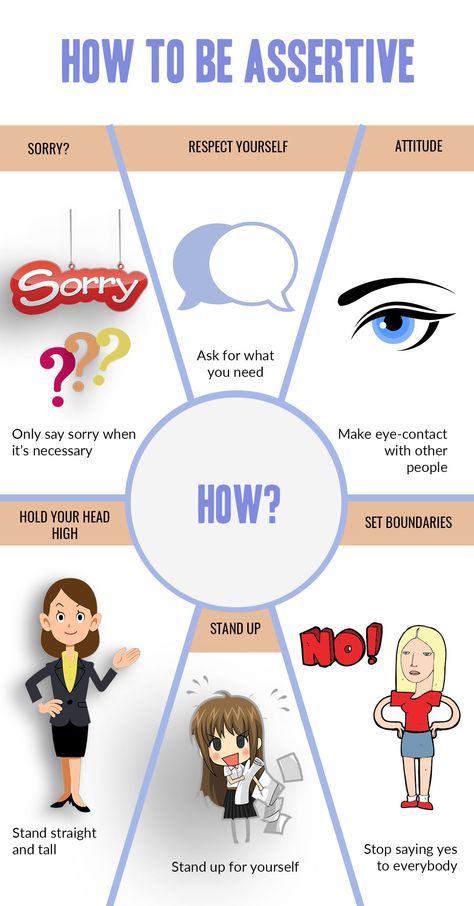 How to be assertive Assertive Body Language, Being Assertive At Work, Assertiveness Illustration, How To Be Assertive Communication, How To Develop Communication Skills, Assertiveness Activities For Kids, How To Be More Assertive, How To Be Assertive, Assertive Leadership