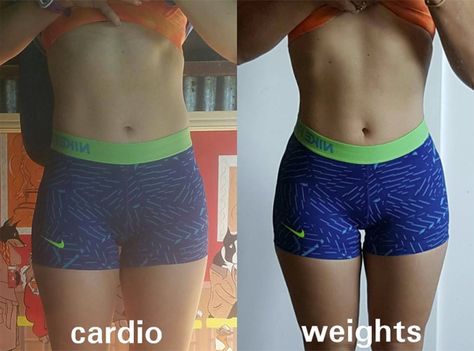 Embracing Strength Training Helped This Woman Reach Her Fitness Goals Cardio Vs Weights Woman, Weights Vs Cardio Woman, Trasformarsi Facendo Fitness, Cardio Vs Weights, Weights Vs Cardio, Fitness Goals Quotes, Weight Training Women, Strength Training Women, Workout Motivation Women