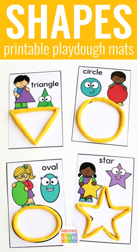 Montessori, Free Shape Tracing Printables, Pre K Shapes Free Printable, Learning Shapes Preschool Free Printable, Play Dough Shape Mats, Shapes Playdough Mats, Playdoh Mats Printable Free Shapes, Shapes Craft Preschool, Printable Shapes Preschool