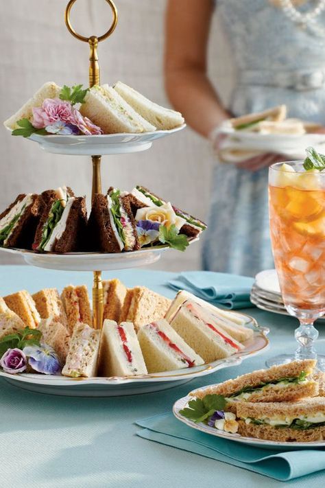 Elegant Tea Party Ideas – Hadley Court - Interior Design Blog Aperitif, Luncheon Recipes, Cranberry Tea, Luncheon Menu, Tea Party Sandwiches, Tea Sandwiches Recipes, Homemade Ham, Lunch Party, Cranberry Cream Cheese