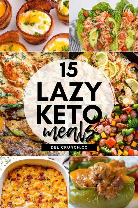 Are you looking for great-tasting, convenient meals that fit your ketogenic lifestyle? Then look no further - these 15 lazy keto meals are easy to prepare, tasty and filled with healthy fats and proteins, perfect for meal prepping and ready in no time. With these delicious meals, you'll have delicious, healthy options to make sure you don't waver from your diet! Lazy Keto Meals, Cheap Paleo Meals, Keto Meal Prep Ideas, Cheap Vegetarian Meals, Crunch Recipe, Lazy Keto, Ketogenic Lifestyle, Keto Meal Prep, Eggplant Recipes