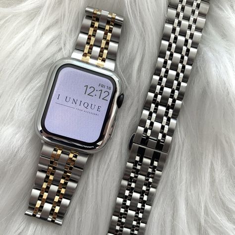 Band Stainless Steel - 38mm/40mm/41mm / Silve Apple Watch Chain, Silver Apple Watch, Apple Watch Armband, Apple Watch Silver, Apple Watch Bracelet, Apple Watch Wristbands, Bracelet Apple Watch, Apple Watch Se, Rolex Watches Women