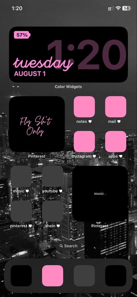 Creative Ipad Wallpaper, Phone Idea Wallpaper, Pink Home Wallpaper Iphone, Cool Homescreen Wallpaper Aesthetic, Iphone Home Layout Ideas, Pink And Black Layout Iphone, Iphone Pink Lockscreen Wallpaper, Prettiest Wallpapers Iphone, Black Pink Iphone Wallpaper