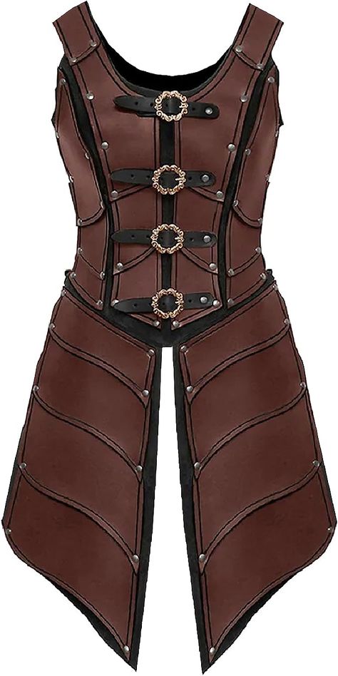 Amazon.com: Uyecos Deluxe Medieval Chest Armor Viking Warrior Adjustable Leather Armour Breastplate Costume for LARP Party Halloween Cosplay (Women Armor Red) : Clothing, Shoes & Jewelry Female Armor Dress, Medieval Clothing Women, Medieval Chest, Knight Dress, Medieval Fantasy Clothing, Dress Armor, Leather Costume, Medieval Outfit, Chest Armor