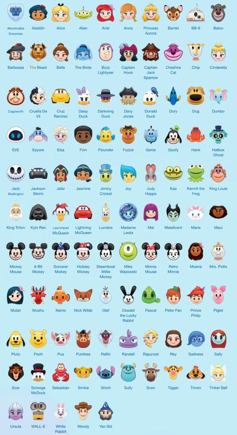 Disney Animals Characters, Disney Artwork Illustration, Disney Side Characters, Disney Characters Icons, Disney Male Characters, Disney Characters Letters, Disney All Characters, List Of Disney Characters, Chibi Disney