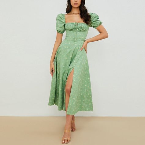 فستان زهري, High Split Dress, Maxi Sundress, Boho Summer Dresses, Split Dress, Midi Length Skirts, Sweet Dress, Sun Dress, Summer Dresses For Women