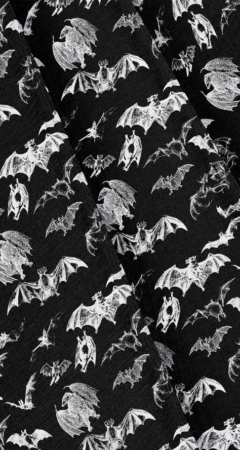 This Black bats fabric is perfect for your next diy project or decor. This and pattern also comes in wallpaper and other materials, cotton, satin, etc. Keywords: large bats, patchwork bat, grey bat, gothic bats, flight bat, night bat, x-ray bat, small bats, scale bat, black bats, vintage bat, halloween bats, black white bats https://www.spoonflower.com/designs/12203084?utm_source=pinterest&utm_medium=ref&utm_campaign=cs Bats And Butterflies, Tumblr, Bat Pattern Wallpaper, Bats Phone Wallpaper, Vampcore Wallpaper, Gothic Bat Wallpaper, Black And White Goth Wallpaper, Goth Macbook Wallpaper, Gothic Ipad Wallpaper