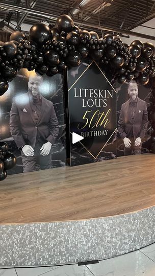 Masculine 50th Birthday Party Ideas, 40th Birthday Men Decorations, Male 50th Birthday Ideas Decoration, 40th Birthday Party For Man, All Black Party Theme For Men, 40th Birthday Backdrop For Men, 60 Birthday Party Ideas For Men, Man 50th Birthday Ideas For Men, 50th Birthday Party Ideas For Men Decor