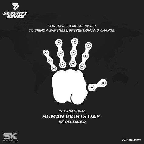 #Happy_Human_Rights_Day_2021 Human rights are an important power in the present society where every authority looks for dominating and oppressing their citizens. Let us all together celebrate the glorious Human Rights Day. #humanrights #equality #freedom #love #humanity #justice #peace #womensrights #india #socialjustice #bikes #SKbikes #mountainbikes #77bikes www.77bikes.com International Human Rights Day, Love Humanity, Human Rights Day, Freedom Love, Women’s Rights, The Present, Social Justice, Human Rights, Bring It On