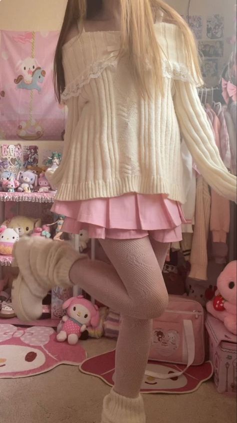 Kawaii, Basic Kawaii Outfits, Kawaii Core Outfits, Cute Soft Outfits, Cute Core Outfits, Kawaii Fashion Outfits Casual, Cutesy Fashion, Softie Outfits, Pastel Outfits Aesthetic