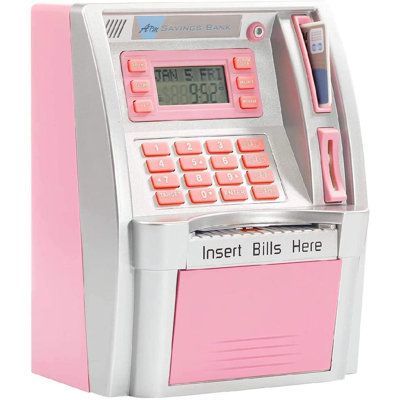 Cash Aesthetic, Money For Kids, Mini Money, Pink Piggy Bank, Withdraw Money, Atm Machine, Money Safe, Atm Card, Cash Machine