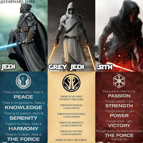 Grey Jedi all the way! Star Wars Sith Code Tattoo, Star Wars Lore, Star Wars Sith Oc, Star Wars Jedi Oc, Gray Jedi Code, Star Wars Logos, Star Wars Oc, Jedi Council, Jedi Code