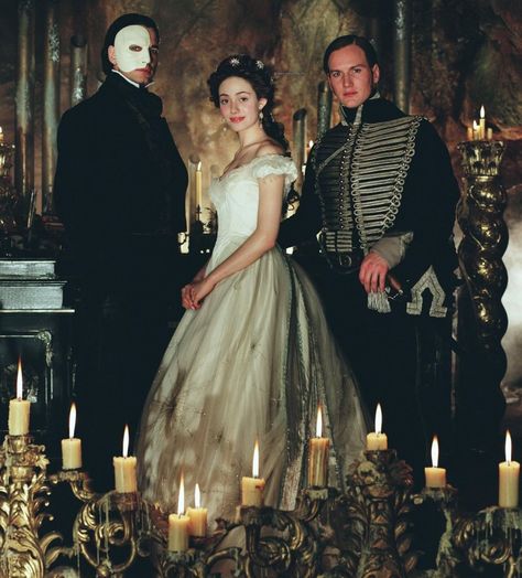 The Phantom (Erik), Christine Daaé & Raoul (Viscount de Chagny) Phantom Of The Opera 2004, Fantom Of The Opera, Opera Ghost, Patrick Wilson, Christine Daae, Music Of The Night, A Night At The Opera, The Phantom Of The Opera, Emmy Rossum