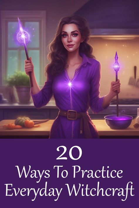 20 Ways To Practice Everyday Witchcraft Witchcraft Daily Practice, Daily Witchcraft Practice, Witchy Websites, Lazy Witchcraft, 2024 Declutter, Telekinesis Power, Witch Activities, Daily Witchcraft, Everyday Witchcraft