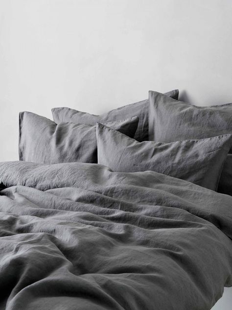 Grey Bed Sheets, Linen Comforter, Duvet Cover Full, Grey Sheets, Grey Duvet, Fitted Bed, Gray Duvet Cover, Full Duvet Cover, Bed Sheet Set