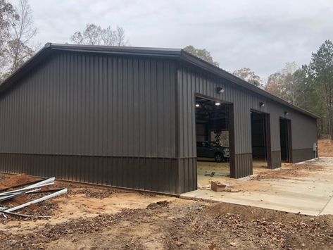 Metal Building Colors Schemes, Building Garage, Metal Garage Buildings, Metal Shop Building, Building Permit, Metal Building Kits, Steel Building Homes, Barn Shop, Pole Buildings