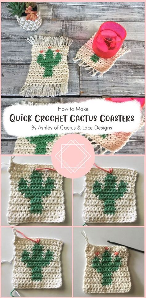 If you love the desert and are looking for a crochet pattern that’s easy to whip up, this cactus coaster is perfect for you! This coaster is a great way to practice your crochet skills and get used to working with yarn and a hook. It also makes a great gift! Crochet Cactus Flower Free Pattern, Crochet Cactus Coasters, Crochet Cactus Applique, Crochet Western Patterns, Western Crochet Patterns Free, Crochet Western, Cactus Coasters, Crochet Pattern Ideas, Desert Theme