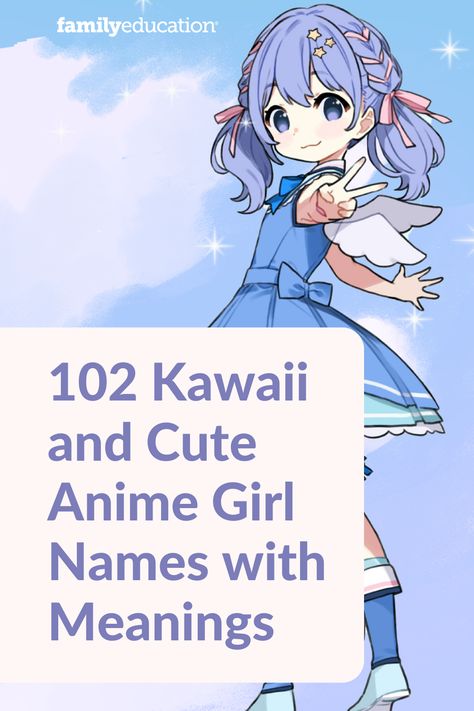 Find 100+ cute anime girl names inspired by popular female anime characters and Japanese meanings. These sweet and strong anime names are great for baby girls. #babynames Kawaii, Names For Anime Character, Cute Anime Names Female, Japanese Cute Name, Japanese Names With Dark Meaning, Cute Japanese Names And Meanings, Names For Girls Unique Japanese, Oc Names Ideas Japanese, Japanese Female Names And Meanings